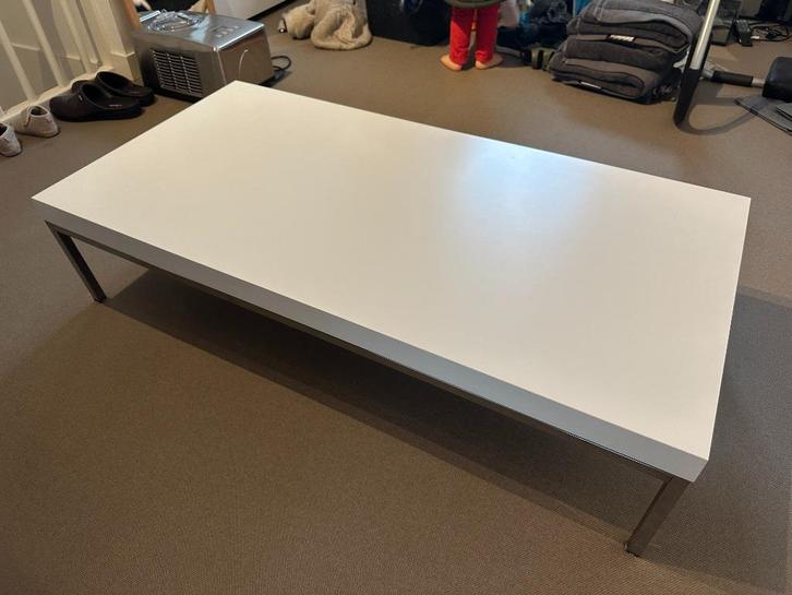 Ikea Klubbo bijzettafel 118x59x28cm wit, Huis en Inrichting, Tafels | Bijzettafels, Zo goed als nieuw, Rond, 45 tot 60 cm, 75 cm of meer
