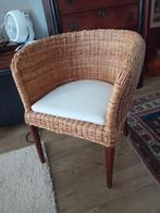 Vintage rotan kuipstoel, 4 stuks., Ophalen, Overige kleuren, Rustiek, Riet of Rotan