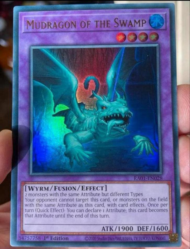 Yu-Gi-Oh! Mudragon of the Swamp RA01 1st Ed M/NM !, Hobby en Vrije tijd, Verzamelkaartspellen | Yu-gi-Oh!, Zo goed als nieuw, Losse kaart