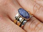 Vanoli 925 zilver draai spin ring ruwe saffier maat 17,75, Daiva1973@hotmail.com, Vanoli, Blauw, Amsterdam
