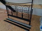 Een zo goed als nieuw metalen bedframe 180x2m, Ophalen, Zwart, Tweepersoons, Zo goed als nieuw