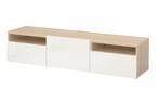 Ikea Besta 180 cm. Basis hout. 2 deurtjes, 1 lade, glans wit, Huis en Inrichting, Ophalen, Gebruikt, 150 tot 200 cm, Minder dan 100 cm