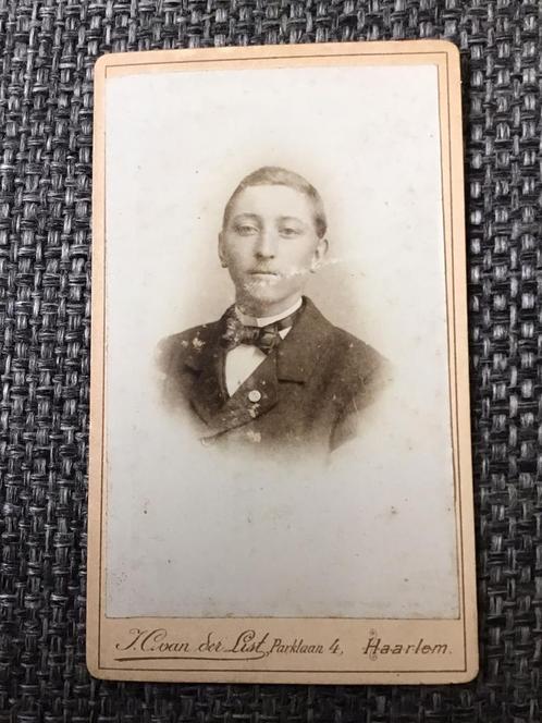 CDV, Man, J.C. van der List, Haarlem, Carte de Visite 2, Verzamelen, Foto's en Prenten, Gebruikt, Foto, Voor 1940, Ophalen of Verzenden