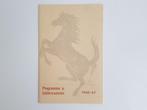 FERRARI - Programma di fabbricazione brochure 1946 | 47, Ophalen of Verzenden, Ferrari, Ferrari