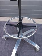 Hoge lederen werk /stuurstoel met voetring, Ophalen, Gebruikt, -, Zwart