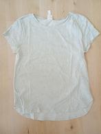 wit shirt met stipjes H&M mt S, Ophalen of Verzenden, Zo goed als nieuw, Wit, Korte mouw