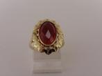 Gouden damesring met carneool                            G76, Gebruikt, Overige kleuren, ., Ophalen of Verzenden