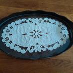 Vintage dienblad., Ophalen of Verzenden, Gebruikt, Ovaal, Hout