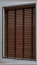 Houten jaloezie Tuiss 64 x 128. Nieuw. Bali Cacao, Bruin, 100 tot 150 cm, Nieuw, 50 tot 100 cm