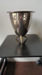 ART DECO wijnkoeler, echt vintage, geweldige pootjes, Gebruikt, Ophalen of Verzenden, Minder dan 5 flessen, Metaal