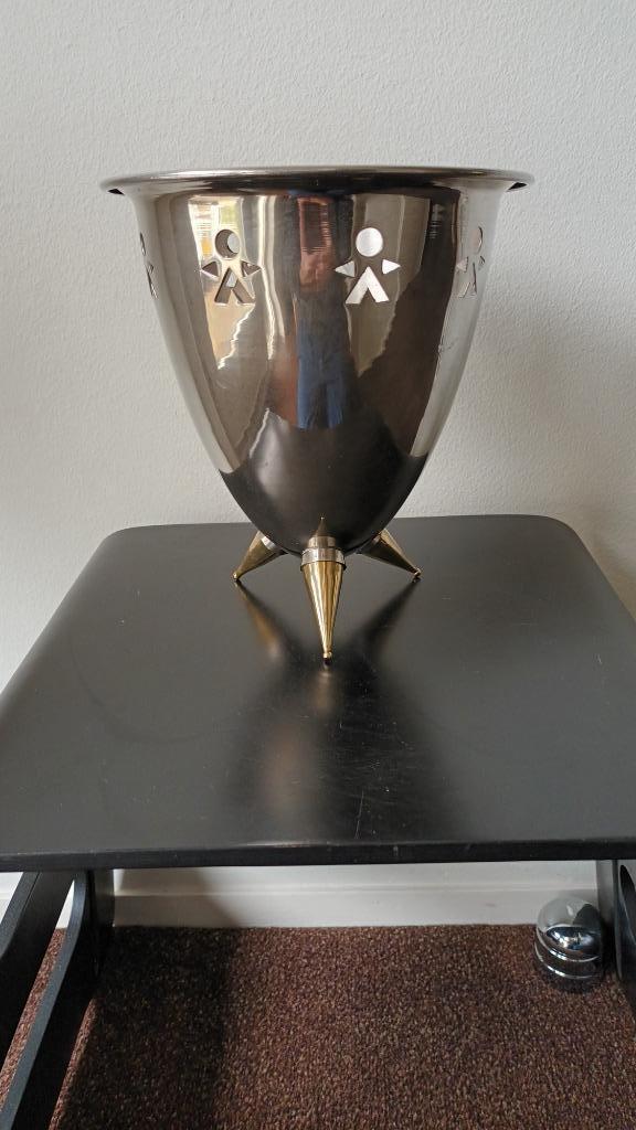 ART DECO wijnkoeler, echt vintage, geweldige pootjes, Huis en Inrichting, Woonaccessoires | Wijnrekken, Gebruikt, Minder dan 50 cm