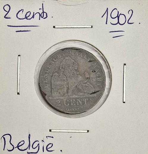 Belgie 2 cent 1902, Postzegels en Munten, Munten | België, Ophalen