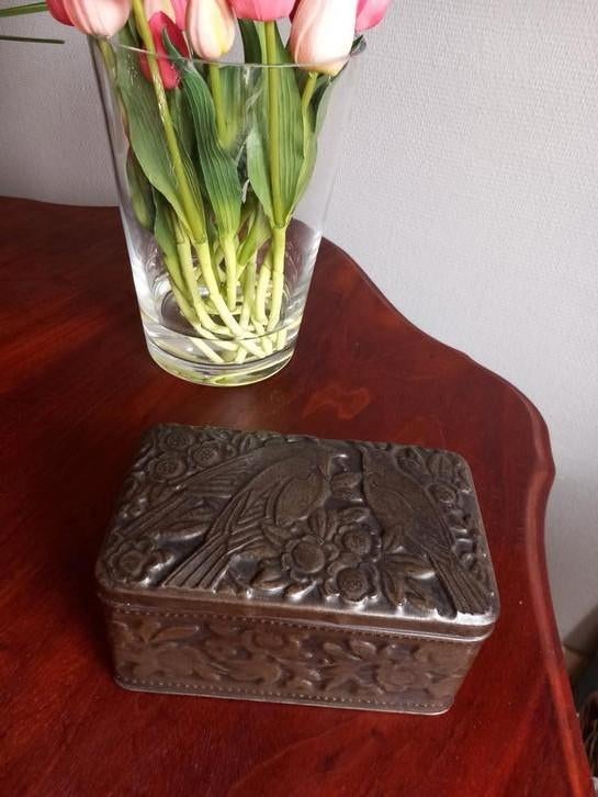 Antiek Art Deco reliëf blik Opruiming verzameling, Verzamelen, Blikken, Zo goed als nieuw, Overige, Ophalen of Verzenden