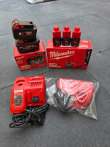 Uitgebreid Milwaukee accupakket beschikbaar voor biedingen