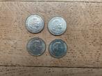 Zilveren rijksdaalder Juliana 4 stuks, Ophalen of Verzenden, Koningin Juliana, 2½ gulden, Zilver
