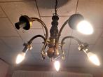 2 Vintage retro antieke luster met 5 lampen 1 met 2 lampen., Ophalen