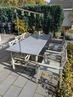 Tuinset: tafel met zes stoelen, Ophalen, Gebruikt