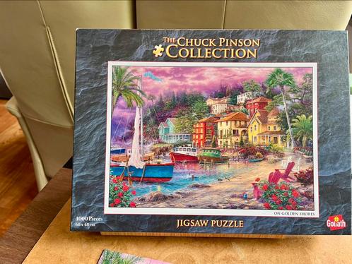 Puzzel 1000 Chuck Pinson: On golden shores. 4e gratis, Hobby en Vrije tijd, Denksport en Puzzels, Gebruikt, Ophalen of Verzenden