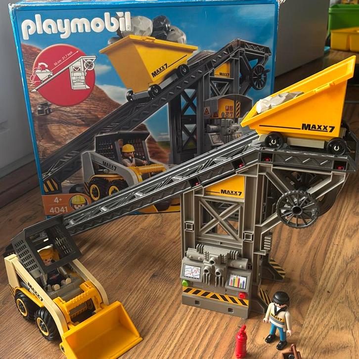 Playmobil transportband met graafmachine, Kinderen en Baby's, Speelgoed | Playmobil, Zo goed als nieuw, Ophalen of Verzenden