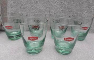 Ice tea green glazen met luchtbel Lipton glas icetea beschikbaar voor biedingen