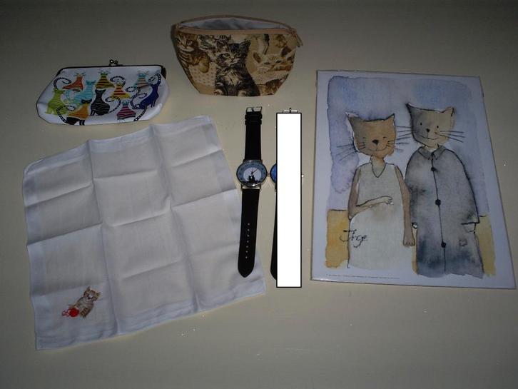 Poezen zakdoek horloge illustratie etui. Nieuw, Sieraden, Tassen en Uiterlijk, Horloges | Dames, Nieuw, Overige merken, Ophalen of Verzenden