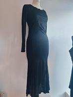 vintage Puck & Hans mermaid jurk zwart glad stretch nylon, Maat 38/40 (M), Zwart, Ophalen of Verzenden, Gedragen
