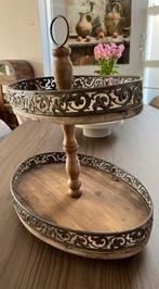 Grote ovale houten etagere, Huis en Inrichting, Woonaccessoires | Etagères, Ophalen, Gebruikt