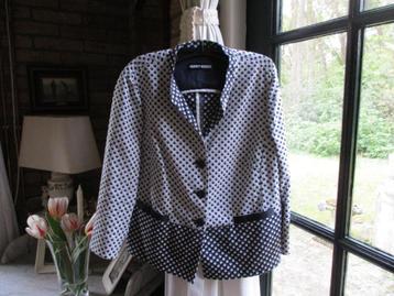mj/GERRY WEBER/vest/jasje/maat 42 / BLAUW WIT/STRETCH beschikbaar voor biedingen