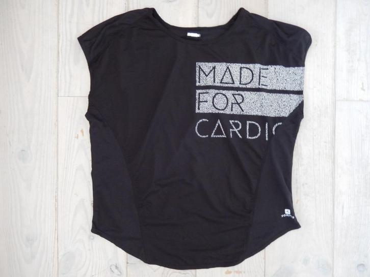 Domyos 1x gedragen zwart sportshirt made for cardio mt M, Kleding | Dames, Sportkleding, Zo goed als nieuw, Fitness of Aerobics