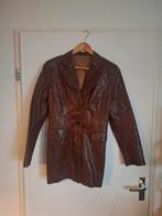 Vintage leren jas, Italiaanse maat 44 (M/L), Bruin, Maat 42/44 (L), Ophalen of Verzenden, Gedragen