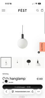 2 Fest Orb Hanglampen - Zo Goed Als Nieuw, Ophalen of Verzenden, Zo goed als nieuw, Glas, Minder dan 50 cm