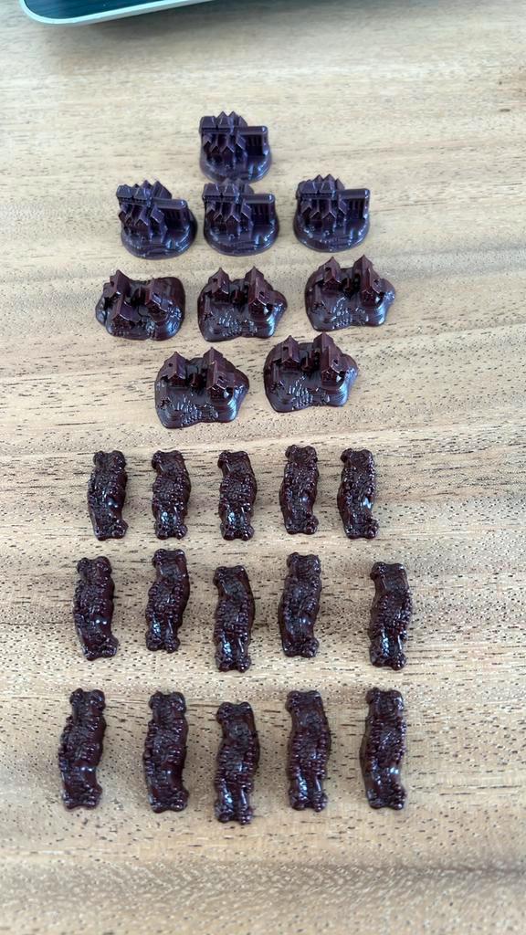 Catan Speelstukken - Bruin, Hobby en Vrije tijd, Gezelschapsspellen | Bordspellen, Gebruikt, Drie of vier spelers, Ophalen of Verzenden