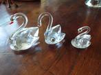 Swarovski achtig kristal zwanen 3 sruks, Ophalen, Zo goed als nieuw, Dier
