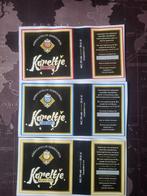 BIERETIKETTEN - E55-  HEUSDEN BB. / KARELTJE 3 X., Verzamelen, Verzenden, Nieuw, Overige typen, Overige merken