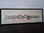 Markt 's-Hertogenbosch panoramatekening. Limited edition., Ophalen of Verzenden