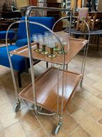 Vintage trolley, Huis en Inrichting, Tafels | Bijzettafels, Ophalen of Verzenden, Zo goed als nieuw, 75 cm of meer, 60 cm of meer