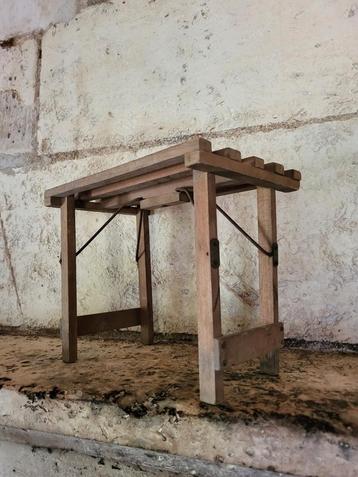 Brocante Frans houten klaptafeltje/ allegonda  beschikbaar voor biedingen