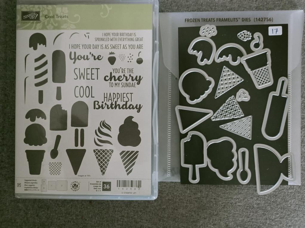 Stampin'Up Cool Treats Stempels & Snijmallen, Ophalen of Verzenden, Gebruikt