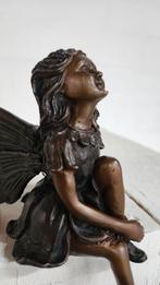 Bronzen beeld/ ZITTEND ELFJE /FEE / ENGEL, Antiek en Kunst, Kunst | Beelden en Houtsnijwerken, Ophalen of Verzenden