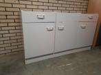 Compact wit keukenblok - 3 kastjes - praktisch en voordelig, Huis en Inrichting, Keuken | Keukenelementen, Ophalen, Gebruikt, 100 tot 150 cm