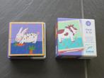 Meuh&Co, houten blokpuzzel boerderijdieren, DJECO, vanaf 2 j, 2 tot 4 jaar, Ophalen of Verzenden, Zo goed als nieuw, Van hout