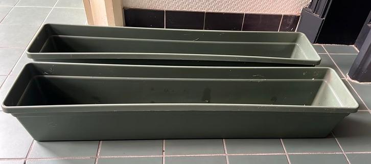 Elho balkonbakken 80 cm, Tuin en Terras, Bloembakken en Plantenbakken, Gebruikt, Kunststof, Balkon, Tuin, Minder dan 30 cm, 60 tot 100 cm