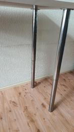 4 verstelbare poten | staal | 67 cm -107 cm, Huis en Inrichting, Tafels | Eettafels, Ophalen, Gebruikt, 100 tot 150 cm, 50 tot 100 cm