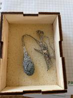 Swarovski Zilveren Ketting Druppel, Ophalen of Verzenden, Zo goed als nieuw, Zilver, Met kristal
