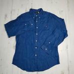 Ralph Lauren overhemd XL 100% linnen slim fit blauw, Kleding | Heren, Blauw, Ralph Lauren, Ophalen of Verzenden, Zo goed als nieuw
