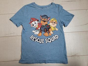 Blauw Paw Patrol t-shirt mt 134 (Nickelodeon/ NIEUW) beschikbaar voor biedingen