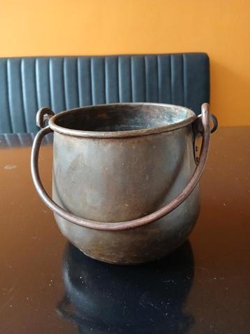 Vintage Koperen Ketel - Decoratie of Bloempot beschikbaar voor biedingen