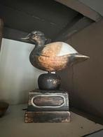 Decoratieve houten eend brocante, Antiek en Kunst, Ophalen of Verzenden