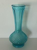 Zeegroen vaasje jaren 30, Art Deco met geslepen ruitjes, Ophalen of Verzenden