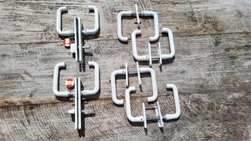 Set 6 metalen deurkrukken met afdekplaatjes beschikbaar voor biedingen
